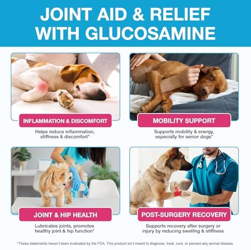 Pain Relief for Dogs, Hip & Joint Glucosamine Drops, Chondroitin Drops for Dogs, Natural Formula with Essential Nutrients for Active & Aging Dog, 60ml - Image 4