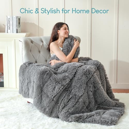 Cottonblue Faux Fur Weighted Blanket 15 lbs for Adults Full Size 48"x72" - Image 6
