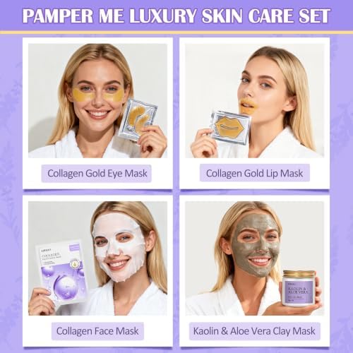 Gifts for Women, Spa Gifts Basket for Women, 21pcs Lavender Skin Care Set - Image 6
