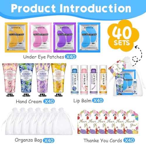 120 Pcs Spa Party Favors of Eye Masks, Bulk Hand Creams and Lip Balms Bulk - Image 2