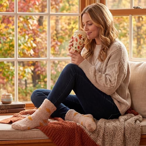 Glitopper 12 Sets/ 49 Pcs Fall Gifts Bulk for Women, Coffee Cups and Socks - Image 5