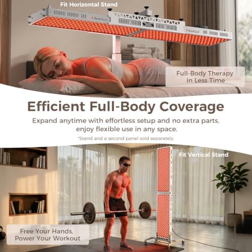 BestQool Red Light Therapy Panel, FSA-HSA 4 Wavelengths Full Body, 470W - Image 5