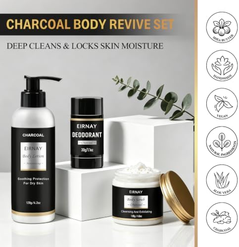 Gifts for Men, 21PCS Skin Care Set for Men, Charcoal Spa Gift Basket - Image 4