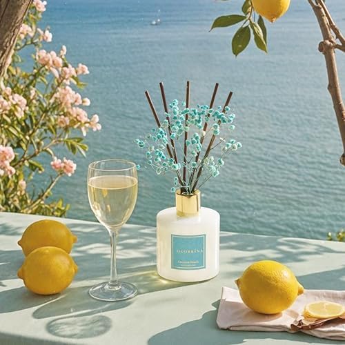 COCORRÍNA Reed Diffuser - Coconut Beach 6.7 fl oz Reed Diffuser with Sticks, Home Bedrrom Bathroom Shelf Decor - Image 4