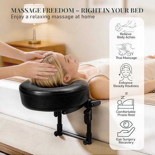 Massage Headrest for Bed, Adjustable Face Cradle Pillow - Image 2