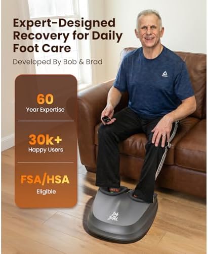 BOB and Brad Lite Foot Massager FSA Eligible HSA, Birthday Gifts for Women Men, Shiatsu Foot Massager with Heat for Neuropathy & Plantar Fasciitis Relief, Electric Deep Kneading Feet Massager Machine - Image 2