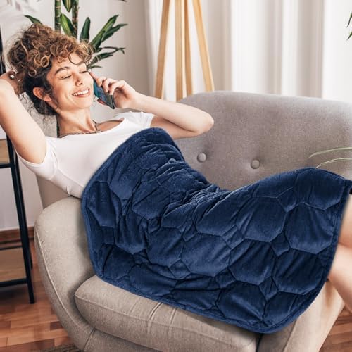 Topblan Weighted Lap Blanket Pad 7lbs for Adults, 29 x 24 Small for Travel by Topblan