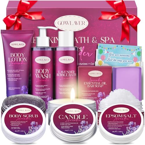 Gifts for Women,Relax Stress Relief Birthday Gifts for Women Spa Basket Self Care Package Her Mom Sister Wife Teen Best Friend Valentine Mothers Day Gift Regalos Para Mujer Christmas Stocking Stuffers by GOWLAVER