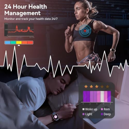 Smart Watch for Men Women, 1.83" HD Touchscreen Fitness Tracker with Bluetooth Calling, 130+ Sports Modes, Heart Rate Sleep Step Monitor, IP68 Waterproof, Compatible with iOS & Android (Pink) - Image 6