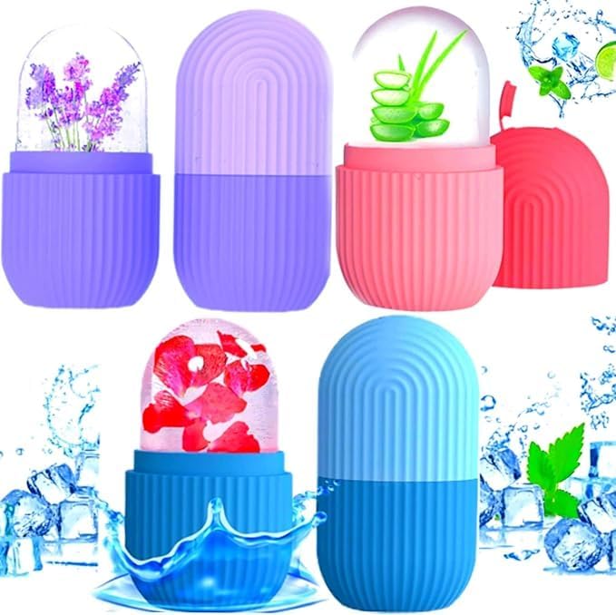 ARSA Pack of 3 - Ice Roller for Face, Eyes, Body Massage. Natural Cold Therapy to Eliminate Puffiness, Dark Circles, Wrinkle. Promotes Blood Circulation for Glowing, Soft (Pink, Purple & Blue) by Unknown