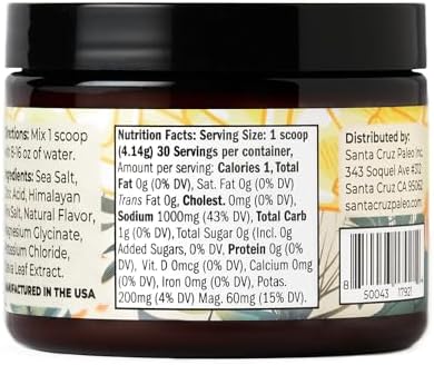 Santa Cruz Paleo Electrolyte Powder, Lemonade Flavor, Sugar Free Hydration Drink Mix with Himalayan Pink Salt, Sea Salt, Magnesium Glycinate, Potassium Chloride, Sweetened with Stevia, 30 Servings - Image 7