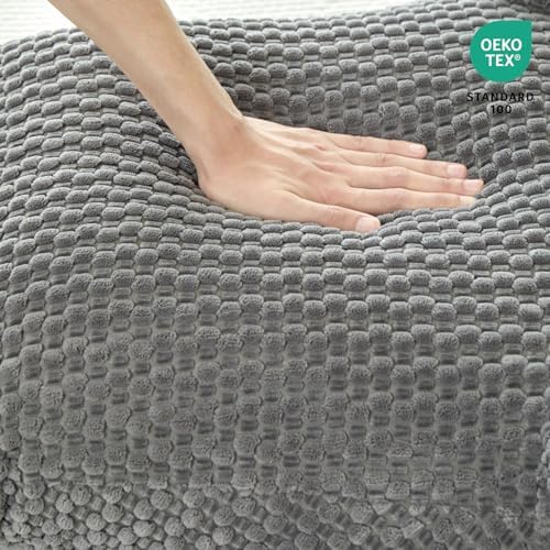 19" Back Support Pillow for Dorm Room Essentials,Gray Corduroy,Large - Image 6
