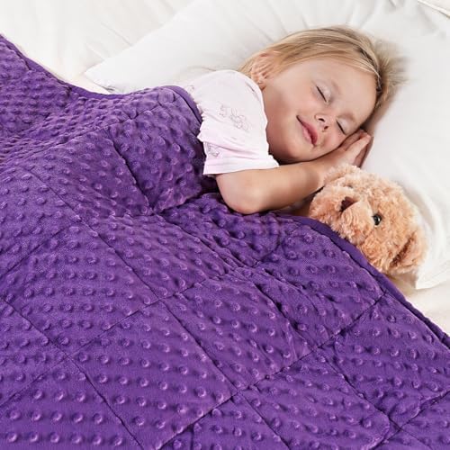 Kivik 5lbs Weighted Blanket, Cooling Soft Minky Dot Heavy Blankets, 36"x48" by Kivik