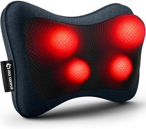 Mo Cuishle Electric Shiatsu Back Massager with Heat - Powerful 3D Kneading for Neck, Shoulder, Lower Back Pain Relief - Ergonomic Design for Home, Office, & Car - Gifts for Women, Men, Mom & Dad by MoCuishle