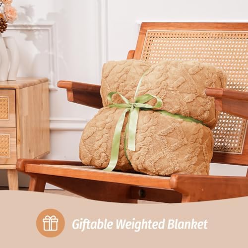 Wemore Soft Weighted Blanket for Adults 20 lbs 60" x 80" Orange-Yellow - Image 5