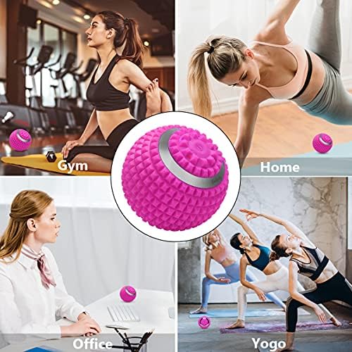 Vibrating Massage Ball 4-Speed High-Intensity Fitness Yoga Massage Roller, Relieving Muscle Tension Pain & Pressure Massaging Balls (Pink) - Image 5