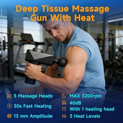 Massage Gun with Heat, Powerful Warming Massage, Home & Travel - Image 3
