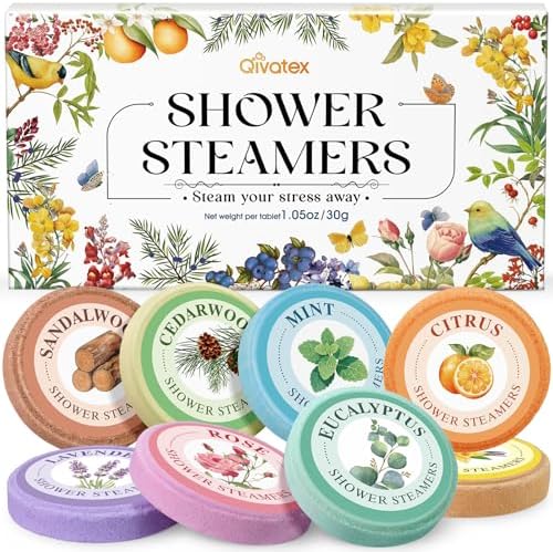 Shower Steamers Aromatherapy, Long Lasting Essential Oil Spa, Women Gift by Qivatex