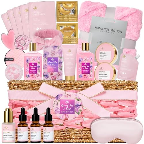 Gifts for Women, 35 Pcs Rose Home Spa Gifts Basket, Get Well Soon Gifts Set by RAROSAACCA