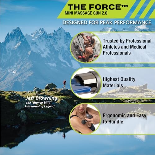 Pro-Tec Athletics Force Mini 2.0 Massage Gun w/FlexEdge® Attachment + 3 More (4 Total), Handheld Vibrating Soft Tissue Mobilizer, Percussion Muscle Scraper, Whole Body Muscle Relaxation, 5 Speeds - Image 2