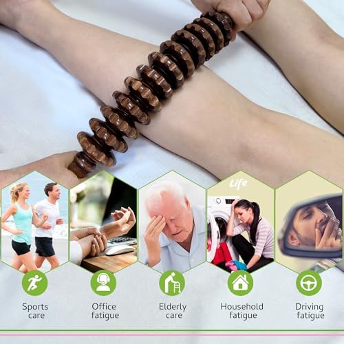Wood Therapy Massage Roller Stick for Muscle Relief & Cellulite Reduction - Image 7