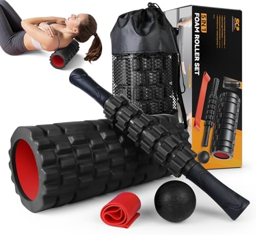 SUBCULTUREPICK 5 in1 Foam Roller Set, Trigger Point Foam Roller Deep Tissue by SUBCULTUREPICK