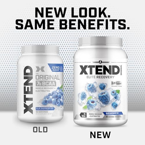 Xtend Original BCAA Powder with Zero Sugar, Blue Raspberry Ice, 90 Serv - Image 3