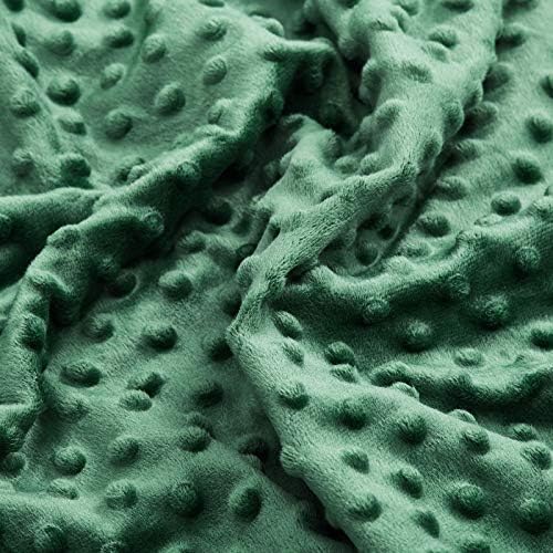 TONGDADA Weighted Blanket Cover (Dark Green Minky Dot, 60''x80'' Duvet Cover) - Image 5