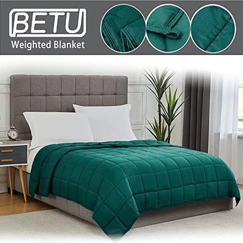 Weighted Blanket for Adults 12lbs, 48"x72", Twin Full Size Cooling Heavy Throw Blanket for 110-130lbs, Microfiber Soft Big Blankets Weighted Comforter, Green - Image 3