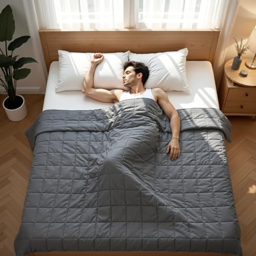Weighted Blanket 15 lb, 60" x 80" Twin Size Cooling Cotton Machine Washable - Image 7