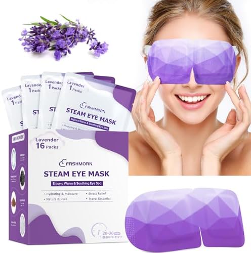 16Packs Steam Eye Mask Heated Eye Masks For Dry Eyes, Lavender by FRSHMORN