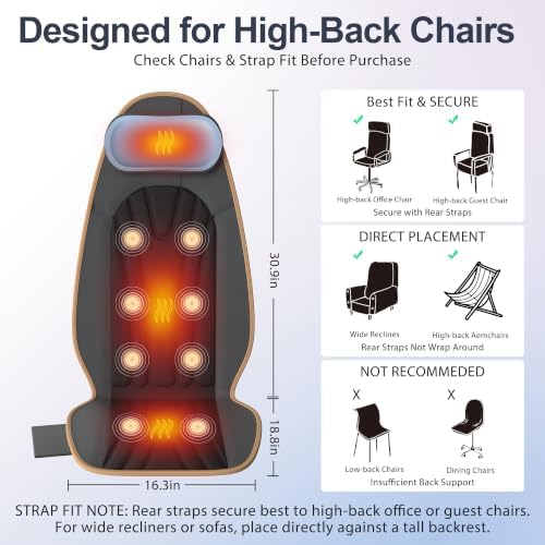 SLOTHMORE Back Massager for Chair, Vibration Massage Chair Pad - Image 4