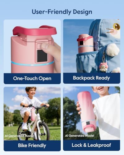 WATERH BOOST Kids Smart Water Bottle with Reminder & Tracker, 16oz - Image 3