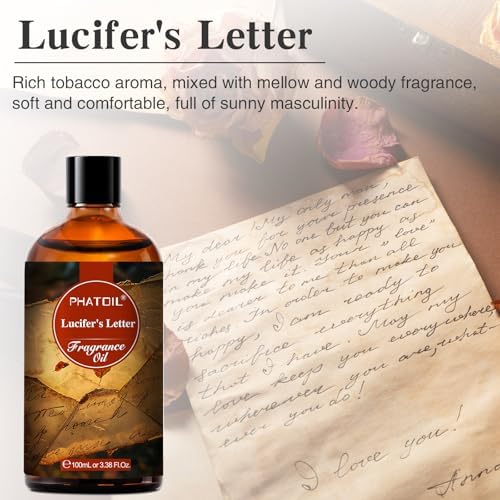 PHATOIL Lucifer's Letter Fragrance Oils for Aromatherapy, 3.38FL.OZ Diffuser Oils for Home, Perfect for Aromatherapy, Humidifiers, Yoga, DIY Candle and Soap Making - 100ml - Image 2