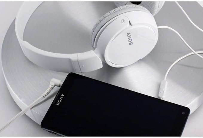Sony ZX Series Wired On-Ear Headphones with Mic, White MDR-ZX110AP - Image 6