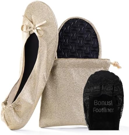 Foldable Flats for Women, Portable Ballet Shoes for Wedding &Travel Comfort by SilkyToes