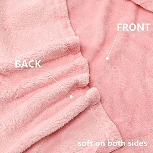 NANPIPER Fleece Blankets, Super Soft Flannel King Size Blanket for Bed, Luxury Cozy Microfiber Plush Fuzzy Blanket,Pink - Image 4
