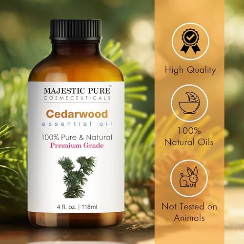 Majestic Pure Essential Oil with Glass Dropper - 100% Pure and Natural - Essential Oils for Diffuser, Aromatherapy, Soap and Candle Making, Cedarwood Essential Oil, Cedarwood Oil, 4 Fl Oz (Pack of 2) - Image 6