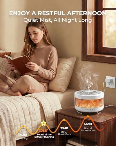 Essential Oil Diffuser with Himalayan Salt Lamp, Scent Diffusers for Home - Image 4