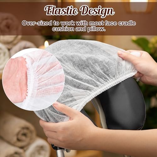100PCS Disposable Face Cradle Covers, Face Rest Covers for Massage Table - Image 3