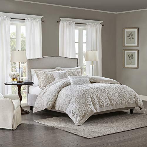 Harbor House Modern Design Decorative Pillow Hypoallergenic Sofa Cushion Lumbar, Back Support, Square 18" x 18", Suzanna, Cotton Medallion Taupe - Image 3