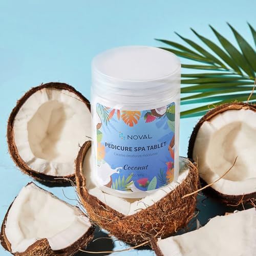NOVAL Pedicure Spa Tablet - Fast Dissolving, Gentle & Portable Foot Soak for Softening Calluses & Hydrating Skin, Tiny Travel Size, Coconut Scent - Image 5