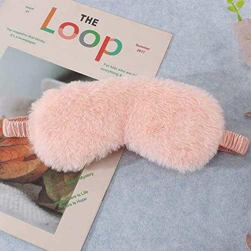 RAYNAG 4 Pack Plush Eye Mask Soft Sleeping Blindfold Eye Cover for Sleepover Gift Birthday Party Favors, Comfortable Silky Fabric on The Back, Cozy, Downy and Soft(Warm Pink) - Image 5