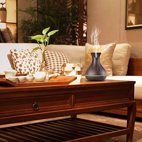 Aroma Essential Oil Diffuser, 400ml Ultrasonic Cool Mist Humidifier with Waterless Auto Shut-Off and Cleaning Kit for Home, Yoga, Office, Spa, Bedroom, Baby Room - Wood Grain - Image 5