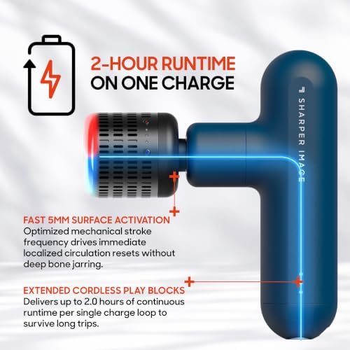 Sharper Image Powerboost Move Heat & Cold Mini Percussion Massage Gun - Image 3