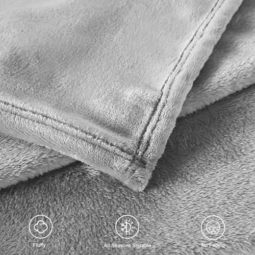 TASTHROW Lightgrey Throw Blanket 50x60 Inches - Image 4