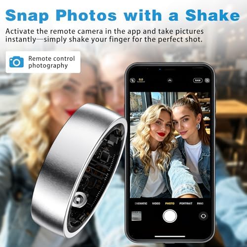 Smart Ring Women Men, Fitness Tracker, No Subscription, Sleep, Silver 7 - Image 6