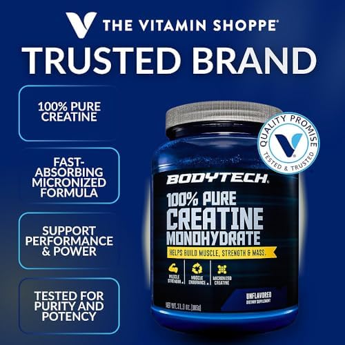 BodyTech Creatine Monohydrate Powder, Unflavored, 31.9 Oz, 181 Servings - Image 2