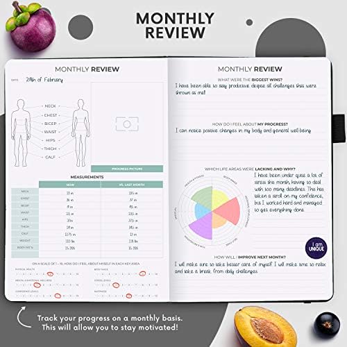 Clever Fox Wellness Planner & Food Journal for Weight Loss, A5 Black - Image 6