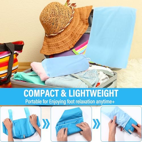 FillTouch 12 Pcs 15L Foldable Foot Soaking Tub Kit Portable Foot Bath Tub for Soaking Feet with Towel and Storage Bag Soak Spa Bucket for Travel Camping (Blue) - Image 5